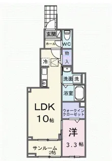 ヒカルサ清水本町【1階】の間取り