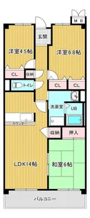 メゾンドリビエール尼崎【4階】の間取り