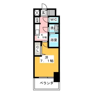 プレサンスNAGOYAファスト【12階】の間取り