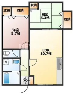 サウスタウン雄飛【2階】の間取り