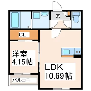 GRAND CRU CLASSE小楠【2階】の間取り