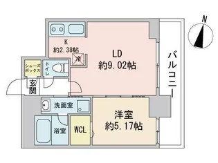 コローレ知事公館前【3階】の間取り