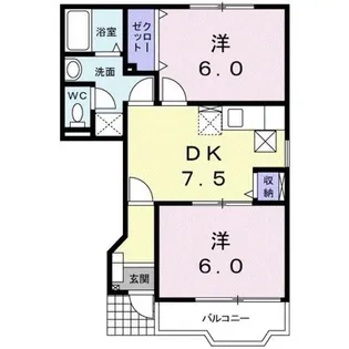 セレ-ノ エスト【1階】の間取り