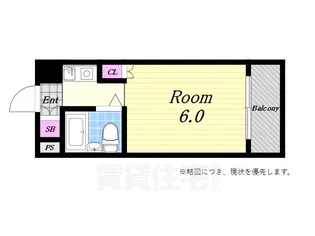 シロハイヌ千代崎【4階】の間取り