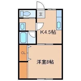 ロジュマン小中野【2階】の間取り