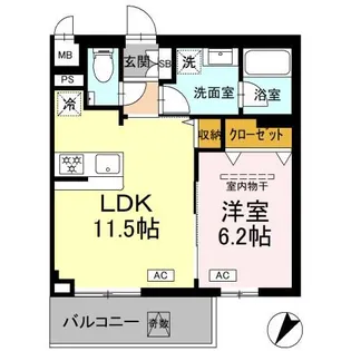 ロイジェント中目黒【2階】の間取り