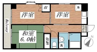 サングレース千歳台【2階】の間取り