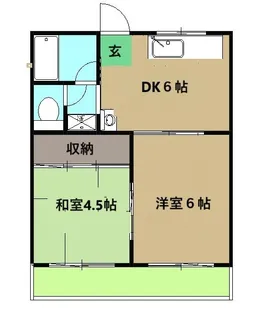 スイートム中村【2階】の間取り