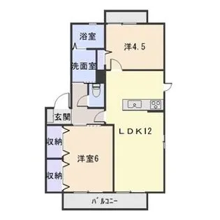 カサベルデC【1階】の間取り