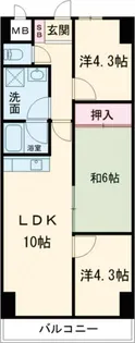 グランコスモU【3階】の間取り