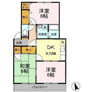サイプレス北習志野【1階】の間取り