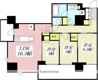 アトラスタワー小平小川【7階】の間取り