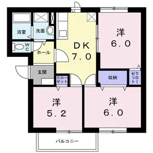 パークアベニューB【1階】の間取り