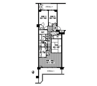 ガーデンポートIII番館【7階】の間取り