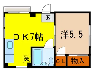 グリ-ンハイツ上野【2階】の間取り