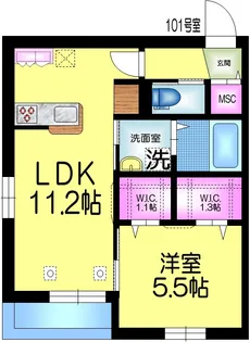 クレール メゾン【1階】の間取り