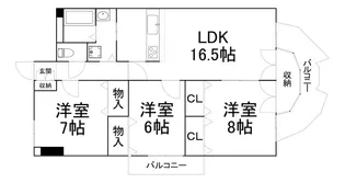 ダイヤモンドパレス【3階】の間取り
