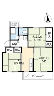 UR総持寺【2階】の間取り