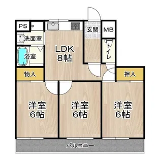 エステート野崎【3階】の間取り