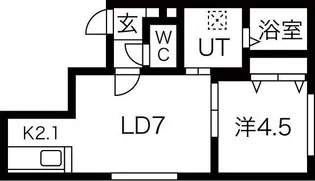 YUGO’S中島【4階】の間取り