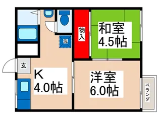 第2コーポ実穂【2階】の間取り