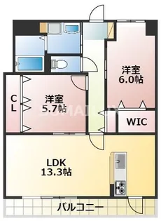 Riviere水前寺公園【4階】の間取り
