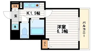 ルミエール備後町【5階】の間取り
