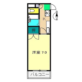 スチューデントハイツ島崎 3号館【1階】の間取り