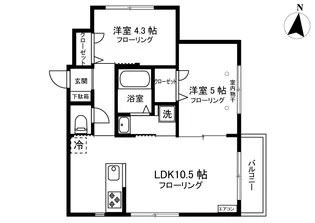 インペリアル【1階】の間取り
