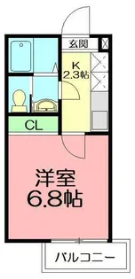 ベルフルール本厚木【1階】の間取り