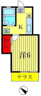 ピューピルハイツ【1階】の間取り