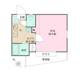 モン・シャトー富士見ヶ丘【1階】の間取り