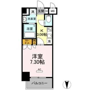 ホウエイコート秋葉原【6階】の間取り
