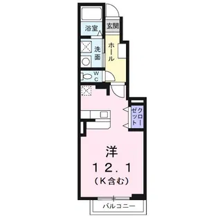 セレーン蓬田B【1階】の間取り