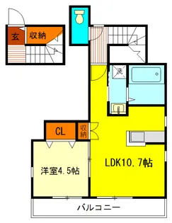 Hale Mauloa(ハレマウロア)【2階】の間取り