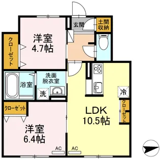 Hercule(エルキュール)【1階】の間取り