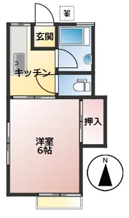 ヴァイスハイムタカノ【1階】の間取り