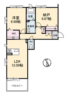 サンハイツ雅洋【1階】の間取り