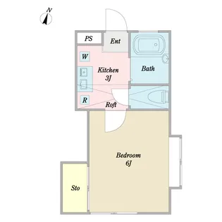 1Kの間取り画像