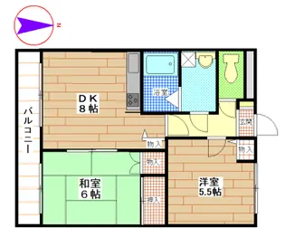 ヤマトハイツ21【1階】の間取り