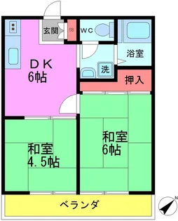 グリーンハイツ【2階】の間取り