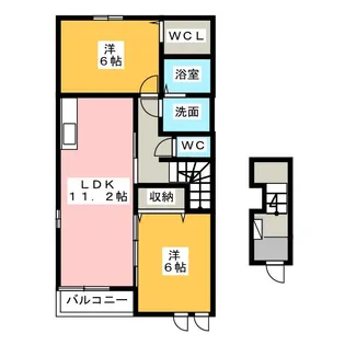 花水木【2階】の間取り