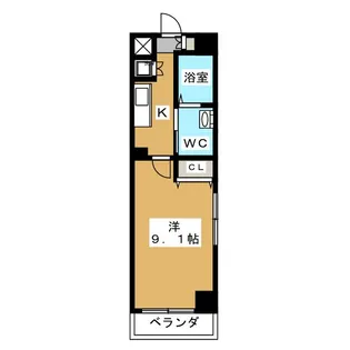 ディアコースト本千葉駅前【2階】の間取り