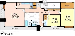東京都世田谷区若林5【マンション】の間取り