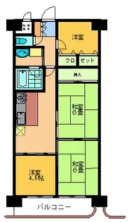 福島県郡山市大町2【マンション】の間取り