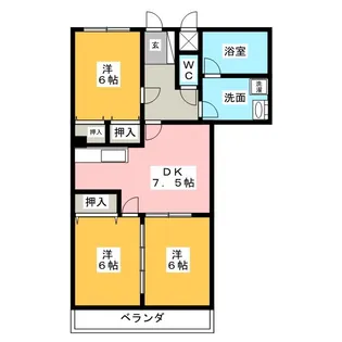 アクトロイヤルメゾン菅田【3階】の間取り
