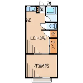 キャトルイケダII【2階】の間取り
