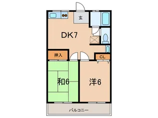 シティハイム高橋A棟【2階】の間取り