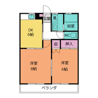 ファミーユ沖野【1階】の間取り