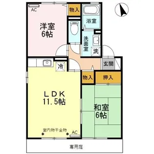 セジュールエスポワールI【1階】の間取り